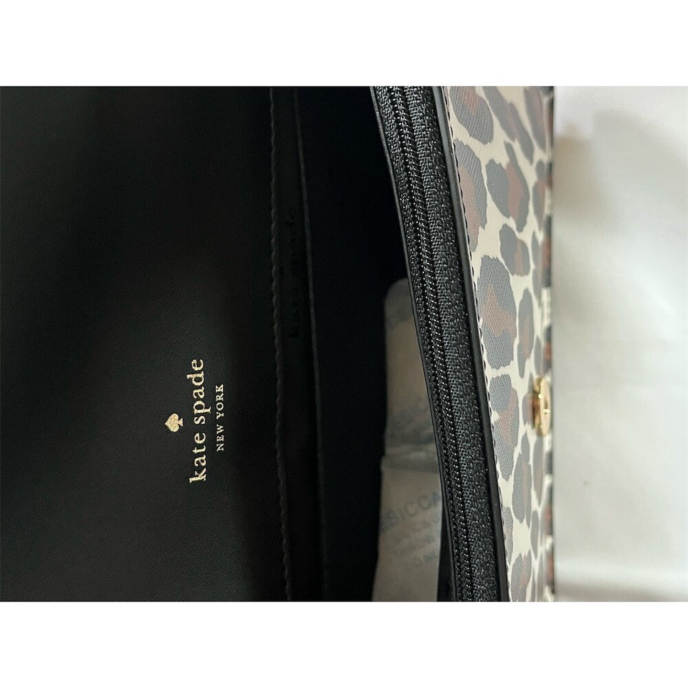 SOLD 
Kate Spade New York Madison Small Flap Crossbody Bag Black Leopard Print - Picture 8 of 10